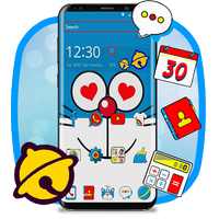 Blue Doremeow Cat  Theme APK